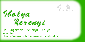 ibolya merenyi business card