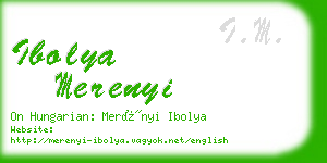 ibolya merenyi business card